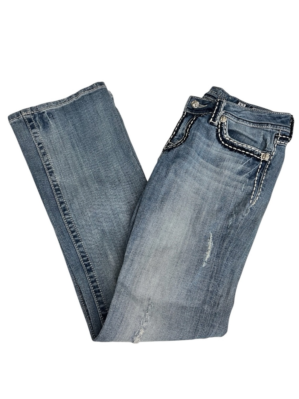 Miss Me Size 31 Bootcut Saddle Stitch Jeans Length: 33.5” JP5014-10 Color: LT 01